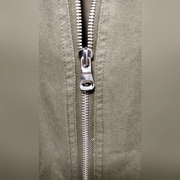 VENUS Olive Green Utility Jacket with Black Floral Embroidery – Size L - Picture 9 of 11